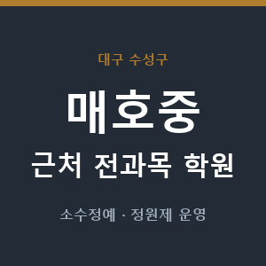 매호중 근처 학원 - 추천