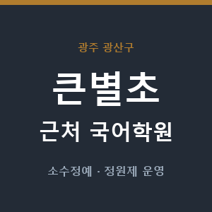 큰별초 근처 국어학원 - 추천