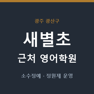 새별초 근처 영어학원 - 추천