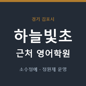 하늘빛초 근처 영어학원 - 추천