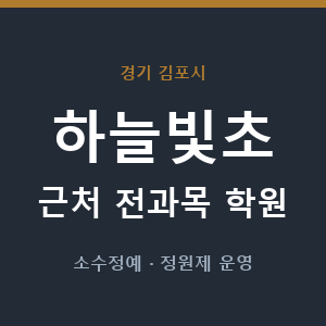하늘빛초 근처 학원 - 추천