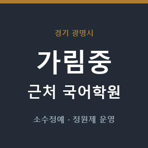 가림중 근처 국어학원 - 추천
