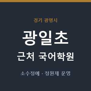 광일초 근처 국어학원 - 추천