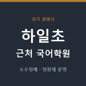 하일초 근처 국어학원 - 추천