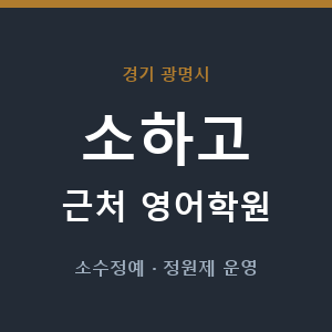 소하고 근처 영어학원 - 추천