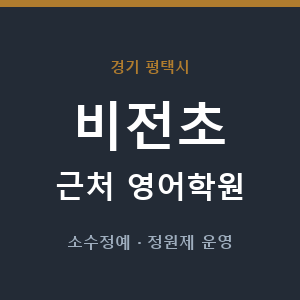 비전초 근처 영어학원 - 추천