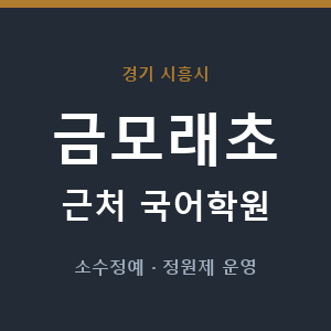 금모래초 근처 국어학원 - 추천