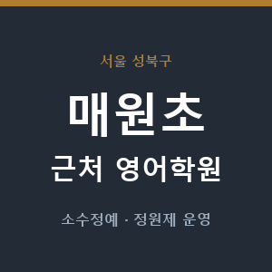 매원초 근처 영어학원 - 추천