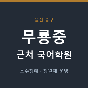 무룡중 근처 국어학원 - 추천